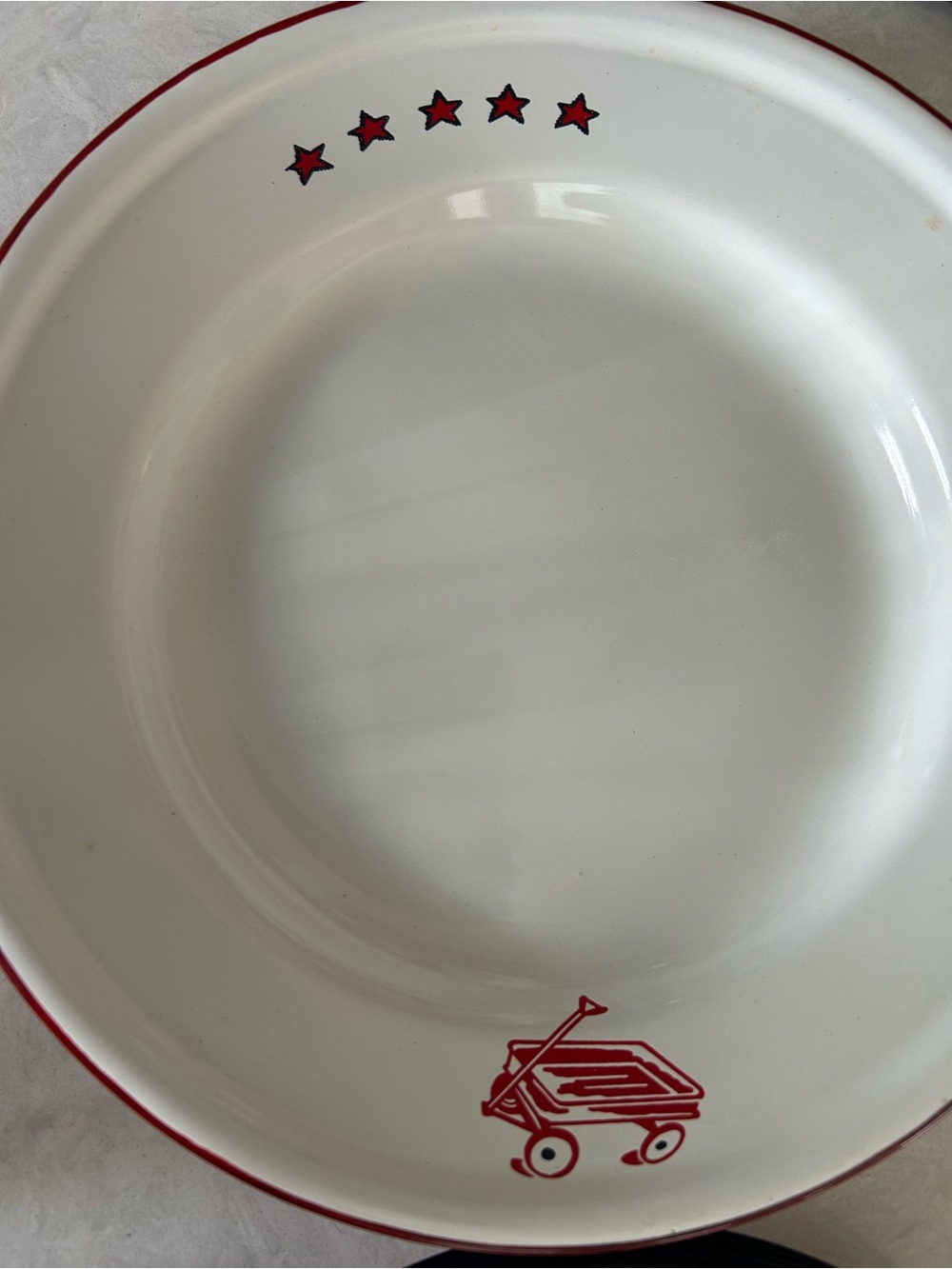 ♥️🤍💙Vintage taipro Enamelware Metal Plates (Set of 4 each dinner and salad